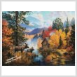cross stitch pattern Adirondack Lake