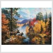 cross stitch pattern Mini Adirondack Lake