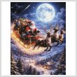 cross stitch pattern Moonlit Christmas Flight (Crop)