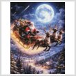 cross stitch pattern Moonlit Christmas Flight (Large Crop)
