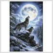 cross stitch pattern Wolf Moon