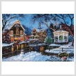 cross stitch pattern Christmas at Peddlers Village