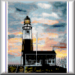 cross stitch pattern Montauk Point Lighthouse