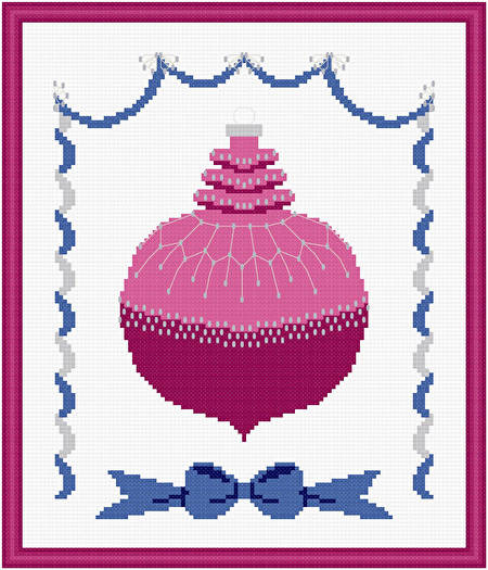 cross stitch pattern Bead-Dazzled Christmas Ornament