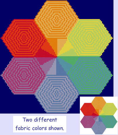cross stitch pattern Color Wheel