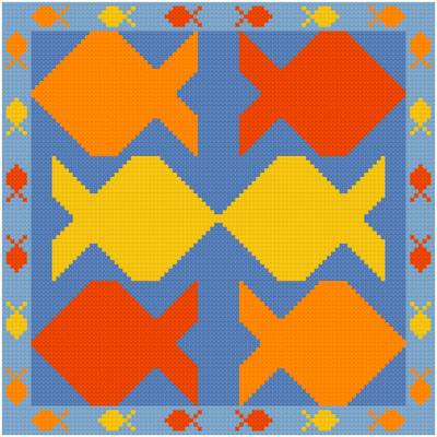 cross stitch pattern Aquarium