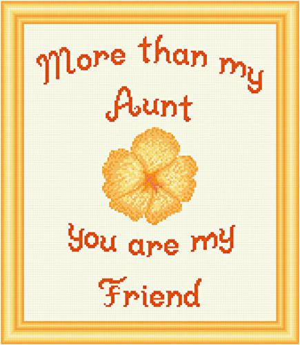 cross stitch pattern Aunt - Friend