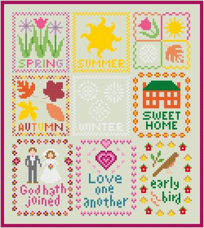cross stitch pattern Mini-Sampler Collection
