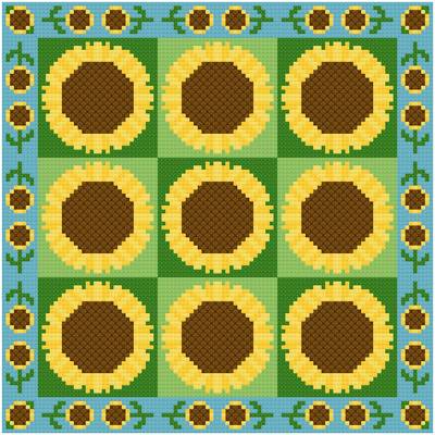 cross stitch pattern Sunflowers