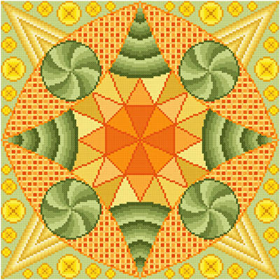 cross stitch pattern Ham and Swiss with Guacamole