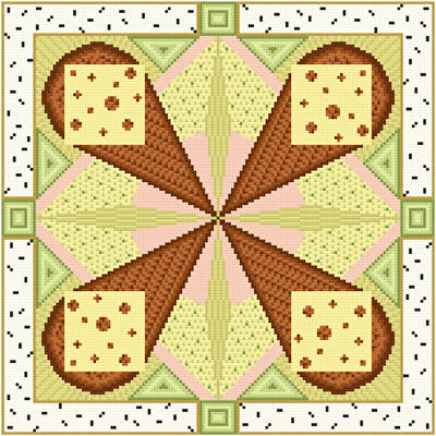 cross stitch pattern Reuben - Green Accents