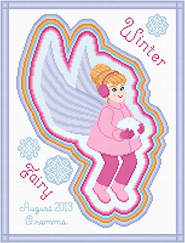 cross stitch pattern Winter Fairy