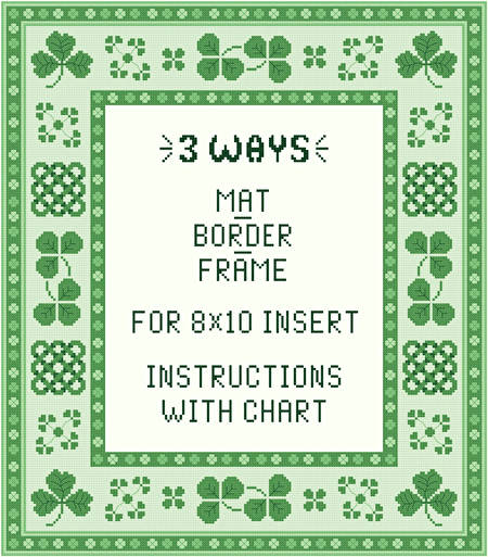 cross stitch pattern Irish Mat/Border/Frame for 8 x 10 insert