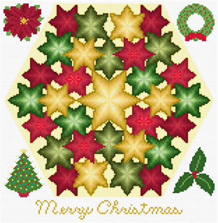 cross stitch pattern Kaleidoscope - Christmas