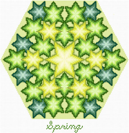 cross stitch pattern Kaleidoscope of Seasons - Spring