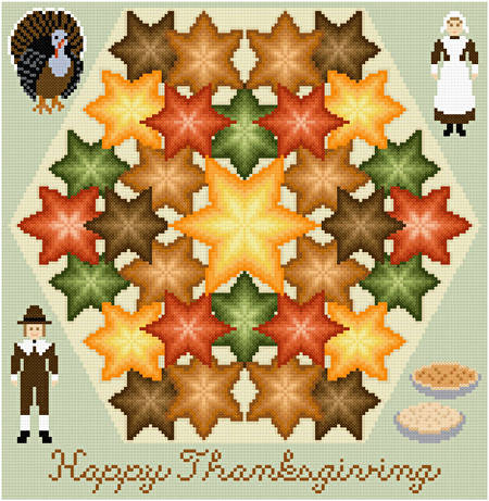 cross stitch pattern Kaleidoscope - Thanksgiving