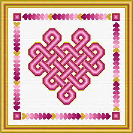 cross stitch pattern Celtic Knot Heart