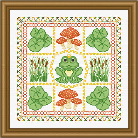 cross stitch pattern Froggy Dreams