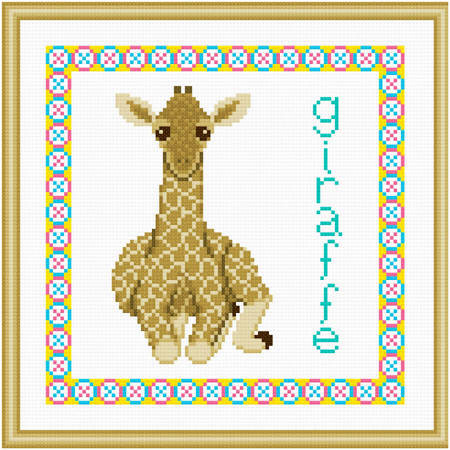 cross stitch pattern Baby Giraffe