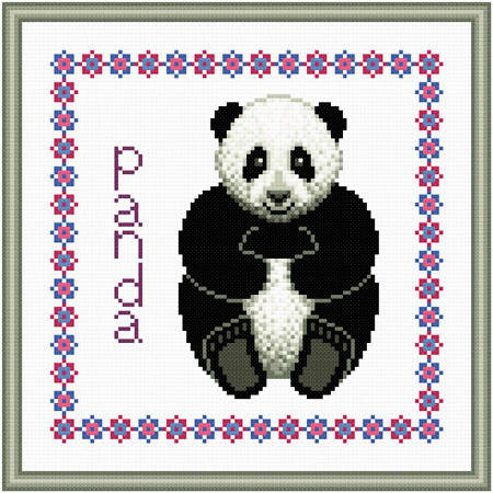 cross stitch pattern Baby Panda