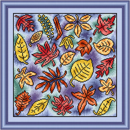 cross stitch pattern Leaves