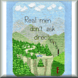 cross stitch pattern Real Men Don't Ask Directions