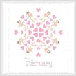 cross stitch pattern February - Cupids and Hearts 