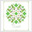 cross stitch pattern March - Leprechauns and Shamrocks