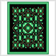cross stitch pattern Emeralds and Gold