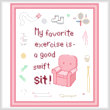 cross stitch pattern Favorite Exercise - Her