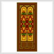 cross stitch pattern Stained Glass Door