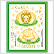 cross stitch pattern Cakes as Critters - Lion
