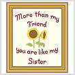 cross stitch pattern Friend - Sister 