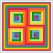 cross stitch pattern Psychedelic Rainbow