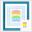 cross stitch pattern Rainbow Baby Sampler