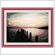 cross stitch pattern Sunset Over The Water