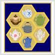cross stitch pattern Teapots