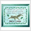cross stitch pattern Throw Yourself Into Life