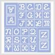 cross stitch pattern Script Monogram Ornaments