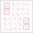 cross stitch pattern Heart Monograms - Diagonal