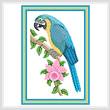 cross stitch pattern Blue and Gold Macaw