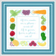 cross stitch pattern What to Eat   -  or  -  Kitchen Border