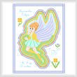 cross stitch pattern Spring Fairy Birth Announcement