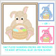 cross stitch pattern Bunny with Easter Basket