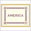 cross stitch pattern America - Protruding Corners