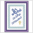 cross stitch pattern God Is the Answer