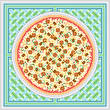 cross stitch pattern Pizza with Everything