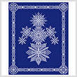 cross stitch pattern Snowflake Snowman