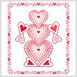cross stitch pattern How You Make Me Feel (red)