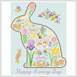 cross stitch pattern Happy Bunny Day